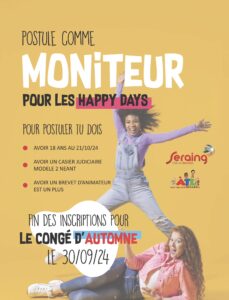 Les « Happy Days » recherchent ses moniteurs !