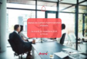 Séance du Conseil d’Administration d’Enodia le 26 novembre