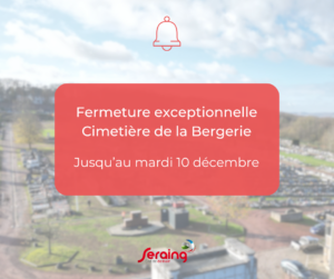 Le cimetière de la Bergerie fermé jusqu’au 10 décembre