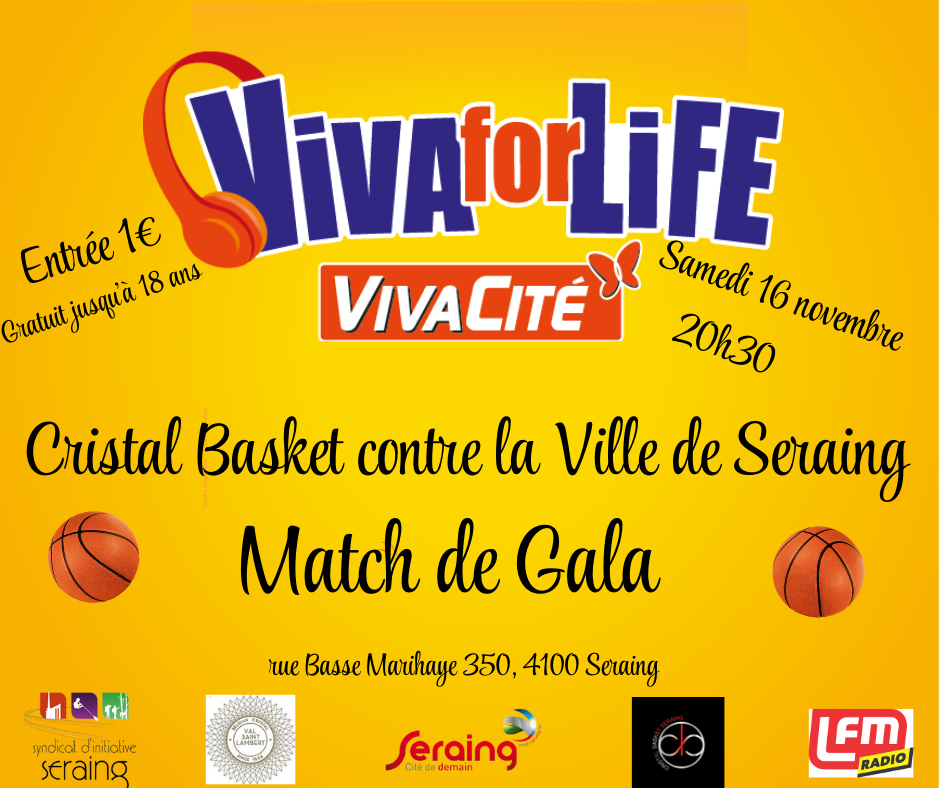 Défi Viva for Life: match du Cristal Basket vs la Ville de Seraing