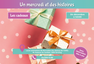 Un mercredi et des histoires: thème « Cadeaux »