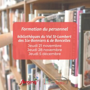 Réseau « Mabibli »: fermeture des bibliothèques pour formation du personnel