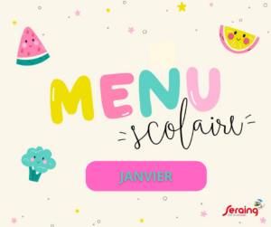 Découvrez le menu scolaire de janvier 2025 !