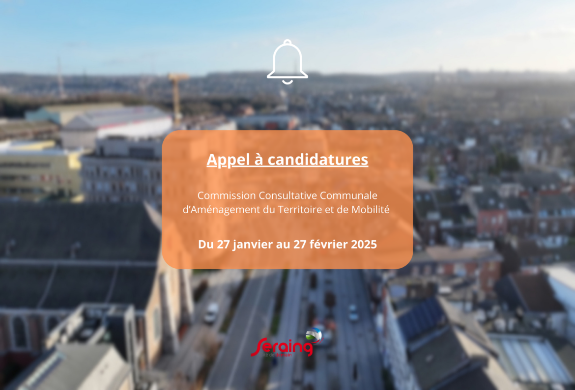 Appel à candidatures – Renouvellement de la Commission Consultative Communale d’Aménagement du Territoire et de Mobilité