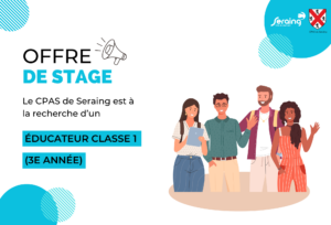 Stagiaire : Le CPAS recherche un éducateur classe I de 3e année